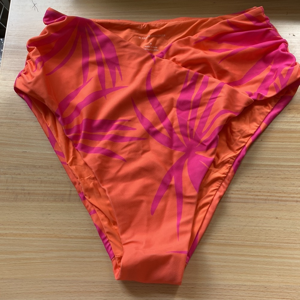 Anthropologie Maeve Paradise High-Waisted Bikini top and bikini bottom - Picture 3 of 10